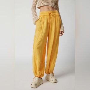 Out from under urban outfitters yellow Cabot utility pants